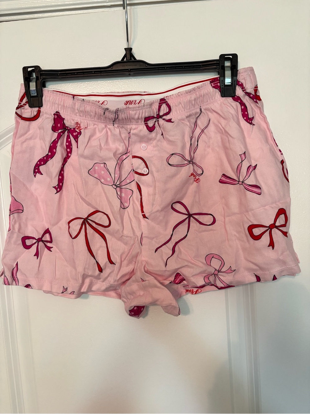 Victoria Secrete Pink Bow Print Cotton Lounge Shorts XS